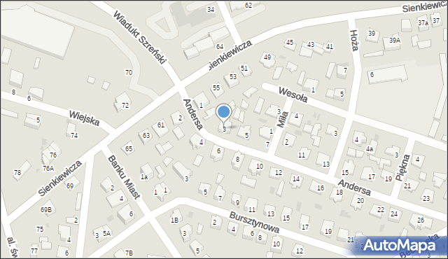 Mława, Andersa Władysława, gen., 3, mapa Mława