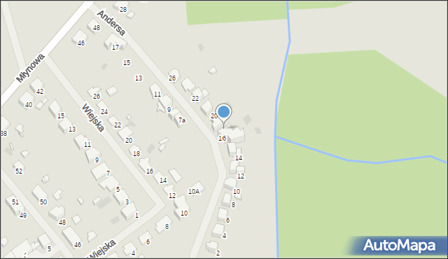 Mrągowo, Andersa Władysława, gen., 18, mapa Mrągowo