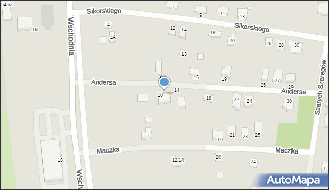 Mszczonów, Andersa Władysława, gen., 10/12, mapa Mszczonów