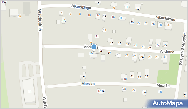 Mszczonów, Andersa Władysława, gen., 12, mapa Mszczonów