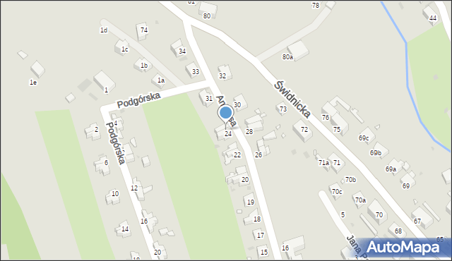 Nowa Ruda, Andersa Władysława, gen., 25, mapa Nowa Ruda