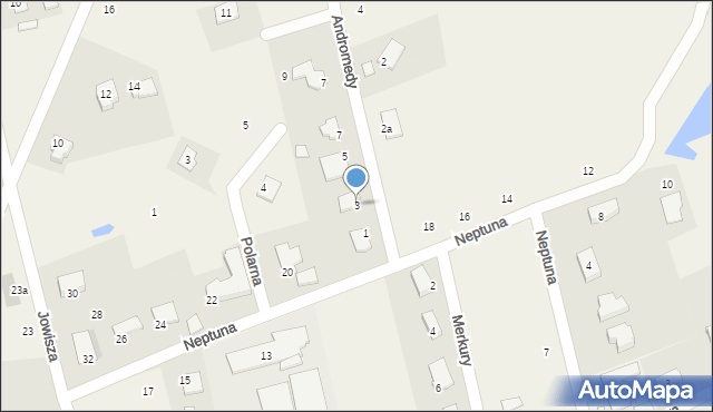 Nowa Wieś, Andromedy, 3, mapa Nowa Wieś