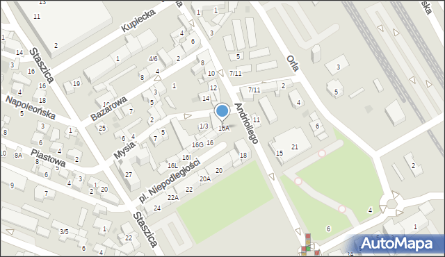 Otwock, Andriollego Elwiro Michała, 16A, mapa Otwock