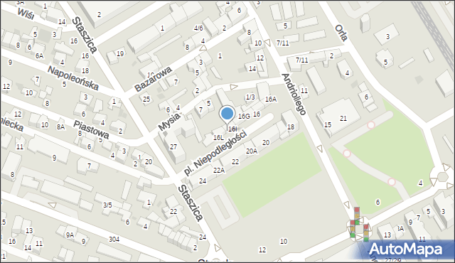 Otwock, Andriollego Elwiro Michała, 16J, mapa Otwock