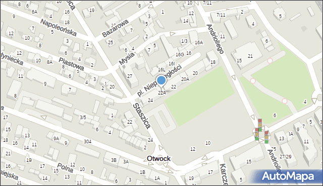Otwock, Andriollego Elwiro Michała, 22A, mapa Otwock