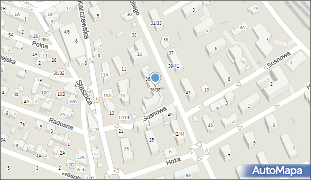 Otwock, Andriollego Elwiro Michała, 36/38, mapa Otwock