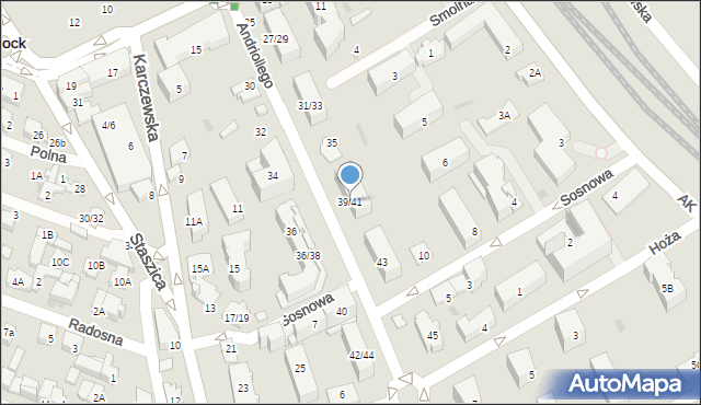 Otwock, Andriollego Elwiro Michała, 39/41, mapa Otwock