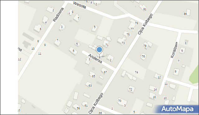 Paprotnia, Andersa Władysława, gen., 4, mapa Paprotnia