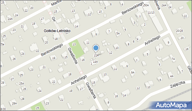 Piaseczno, Anhellego, 11A, mapa Piaseczno