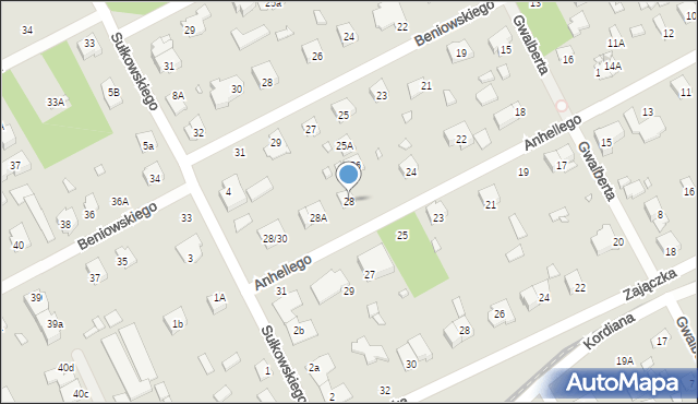 Piaseczno, Anhellego, 28, mapa Piaseczno