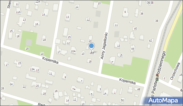 Piaseczno, Anny Jagiellonki, 18A, mapa Piaseczno