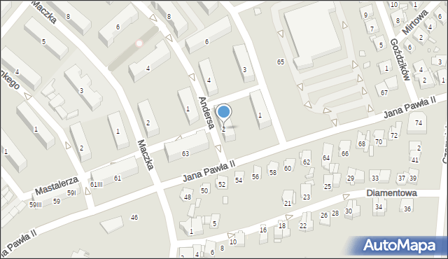 Piekary Śląskie, Andersa Władysława, gen., 2, mapa Piekary Śląskie