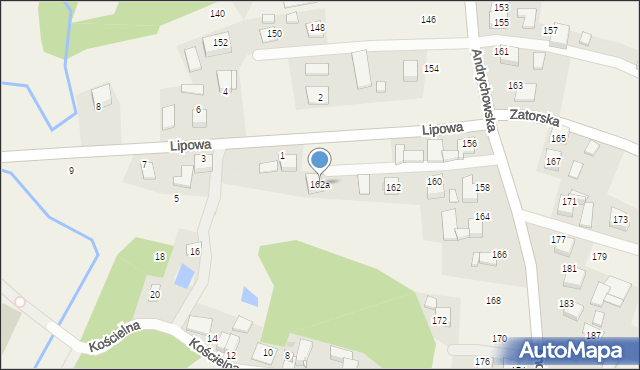 Piotrowice, Andrychowska, 162a, mapa Piotrowice