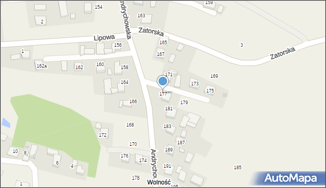 Piotrowice, Andrychowska, 177, mapa Piotrowice