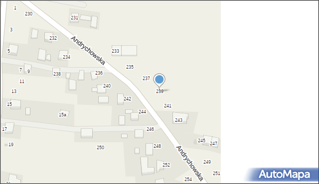 Piotrowice, Andrychowska, 239, mapa Piotrowice