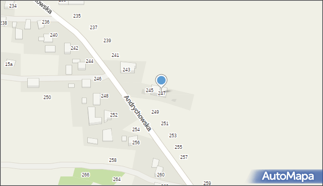 Piotrowice, Andrychowska, 247, mapa Piotrowice