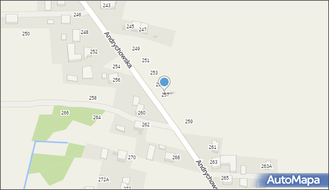 Piotrowice, Andrychowska, 257, mapa Piotrowice