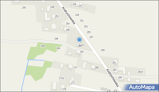 Piotrowice, Andrychowska, 260, mapa Piotrowice