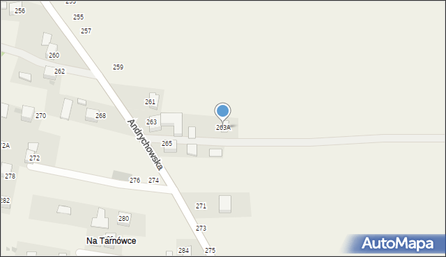 Piotrowice, Andrychowska, 263A, mapa Piotrowice