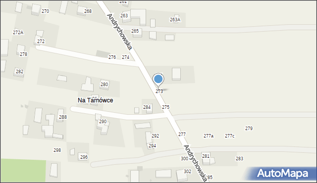 Piotrowice, Andrychowska, 273, mapa Piotrowice