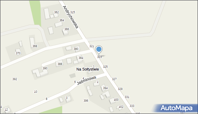 Piotrowice, Andrychowska, 323, mapa Piotrowice