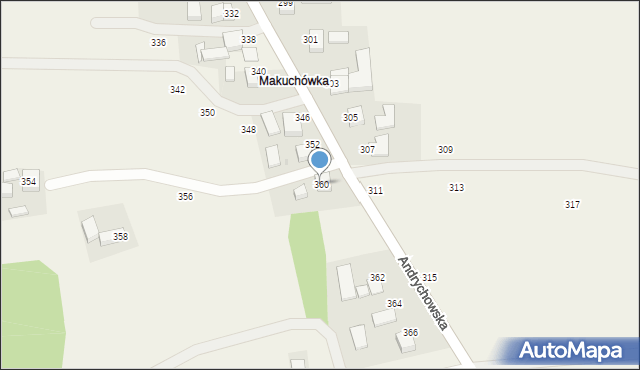 Piotrowice, Andrychowska, 360, mapa Piotrowice