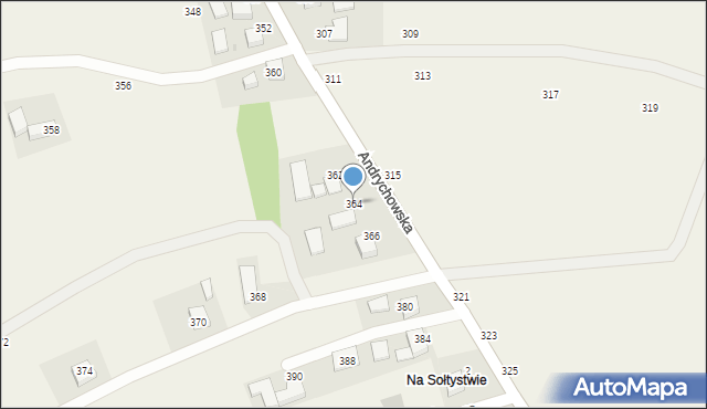 Piotrowice, Andrychowska, 364, mapa Piotrowice