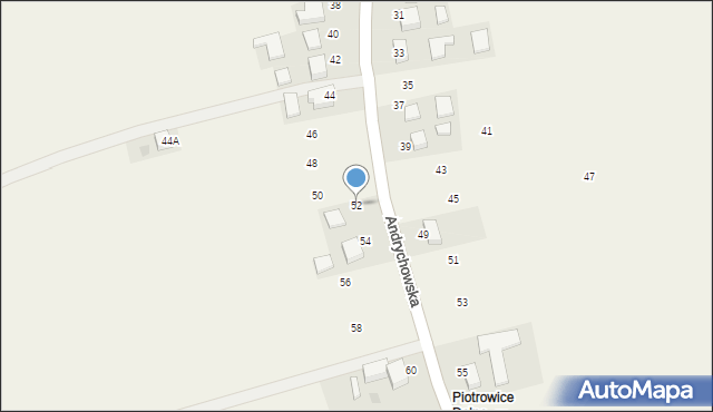 Piotrowice, Andrychowska, 52, mapa Piotrowice