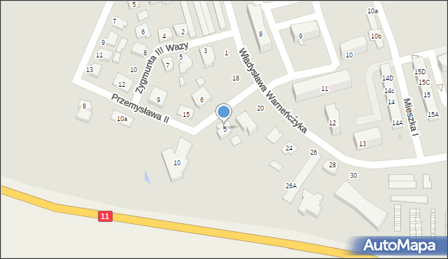 Pleszew, Anny Jagiellonki, 5, mapa Pleszew