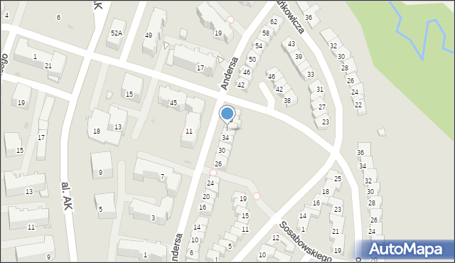 Płock, Andersa Władysława, gen., 36, mapa Płock