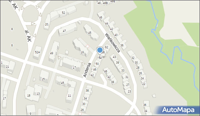 Płock, Andersa Władysława, gen., 54, mapa Płock