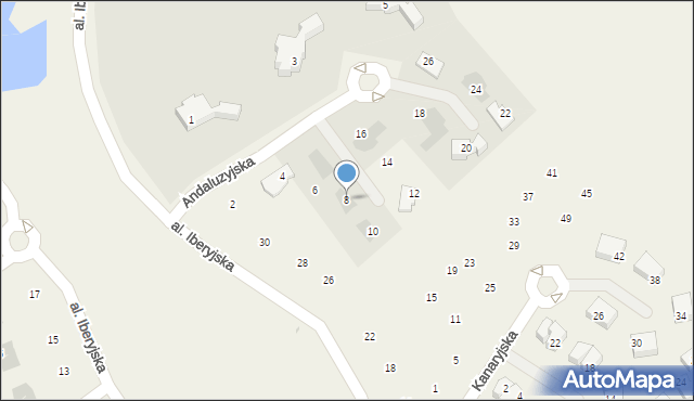 Pogórze, Andaluzyjska, 8, mapa Pogórze