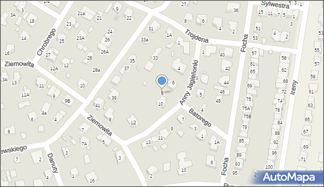 Pruszków, Anny Jagiellonki, 8, mapa Pruszków