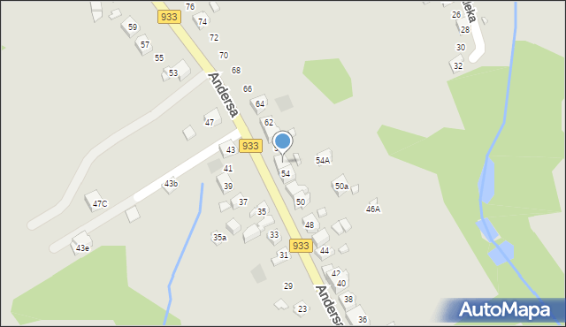 Pszów, Andersa Władysława, gen., 56, mapa Pszów