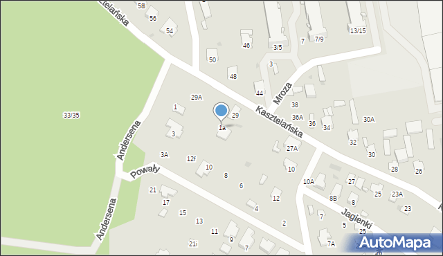 Radom, Andersena Jana Christiana, 1a, mapa Radomia