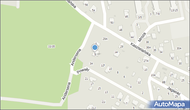 Radom, Andersena Jana Christiana, 3, mapa Radomia