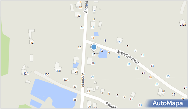 Radomsko, Andersa Władysława, gen., 17, mapa Radomsko