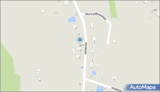 Radomsko, Andersa Władysława, gen., 18, mapa Radomsko