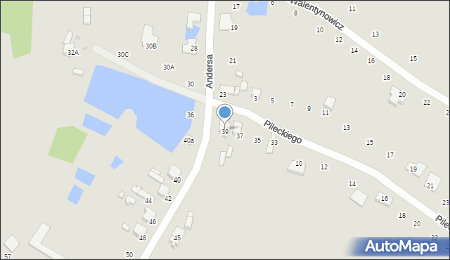 Radomsko, Andersa Władysława, gen., 43, mapa Radomsko