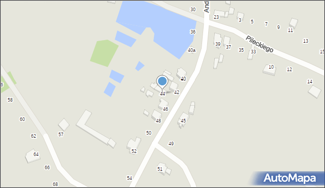Radomsko, Andersa Władysława, gen., 44, mapa Radomsko