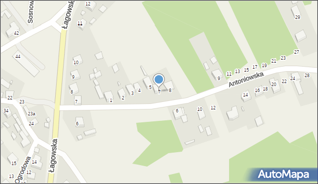 Raków, Antoniowska, 7, mapa Raków