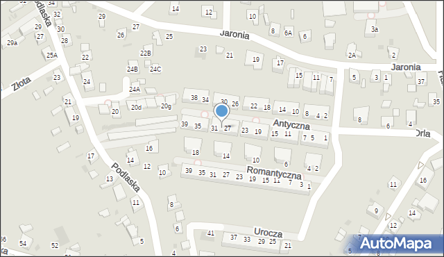 Ruda Śląska, Antyczna, 29, mapa Rudy Śląskiej