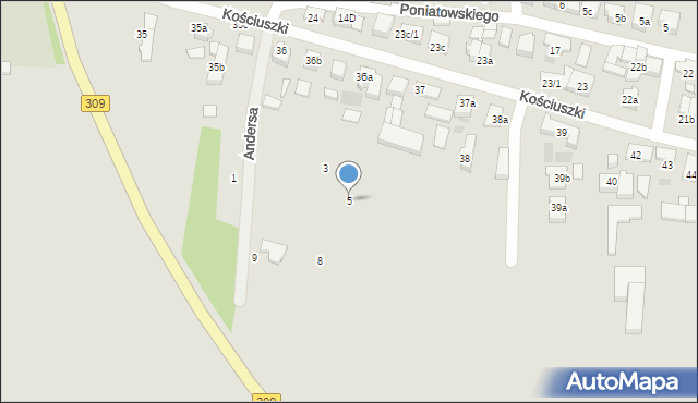 Rydzyna, Andersa Władysława, gen., 5, mapa Rydzyna