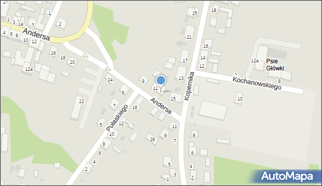 Skalbmierz, Andersa Władysława, gen., 13, mapa Skalbmierz