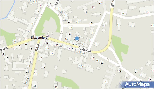 Skalbmierz, Andersa Władysława, gen., 1a, mapa Skalbmierz