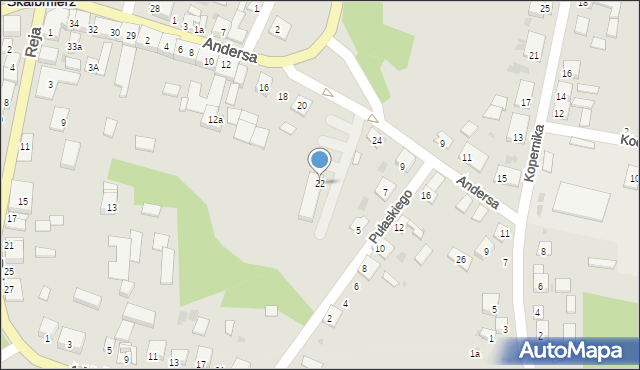 Skalbmierz, Andersa Władysława, gen., 22, mapa Skalbmierz