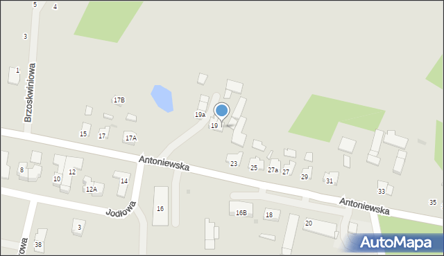 Skoki, Antoniewska, 21, mapa Skoki