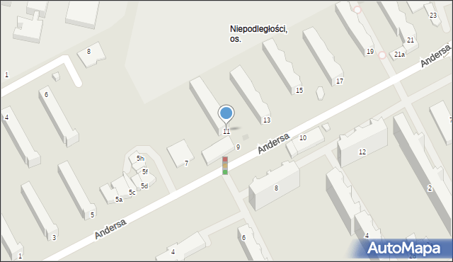 Słupsk, Andersa Władysława, gen., 11, mapa Słupska
