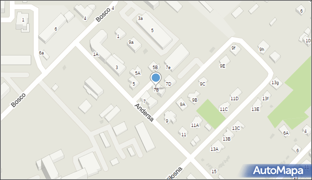 Sokołów Podlaski, Andersa Władysława, gen., 7B, mapa Sokołów Podlaski