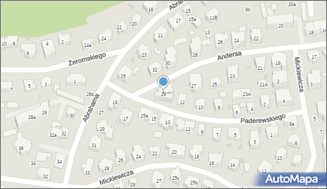 Sopot, Andersa Władysława, gen., 29, mapa Sopotu